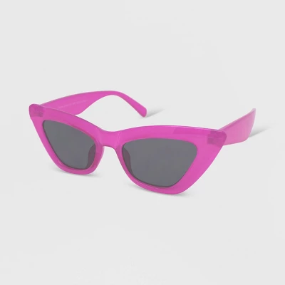 Women's Milky Plastic Cateye Sunglasses - Wild Fable⢠Fuschia Pink