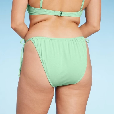 Women's Side-Tie Low-Rise High Leg Adjustable Lurex Bikini Bottom - Wild Fable⢠- Image 4