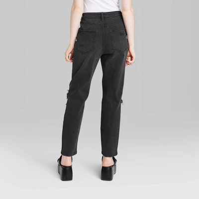 Women's Super-High Rise Tapered Jeans - Wild Fable⢠Black Denim - Image 2