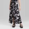 Women's Button-Front Printed Midi Skirt - Wild Fable™