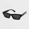 Women's Rectangle Sunglasses - Wild Fable™ Black