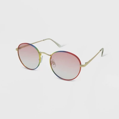 Women's Milky Plastic Round Blue Light Filtering Glasses - Wild Fable⢠Pink
