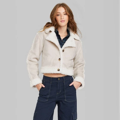 Women's Faux Shearling Jacket - Wild Fable⢠- Image 2