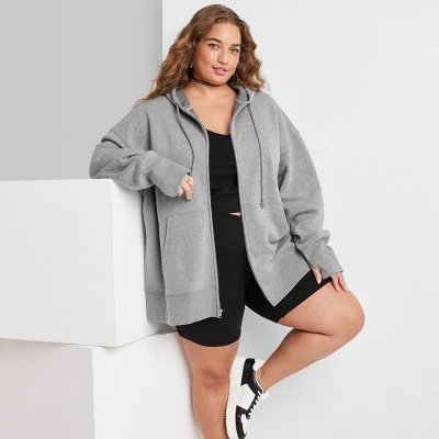 Women's Oversized Zip-Up Hoodie - Wild Fable⢠- Image 4