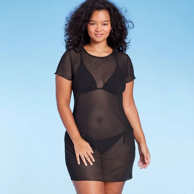 Women's Mesh Cover Up Short Sleeve Mini Dress - Wild Fable⢠- Image 2