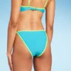 Women's Colorblock High Leg Cheeky Bikini Bottom - Wild Fable™