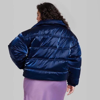 Women's Iridescent Shine Duvet Puffer Jacket - Wild Fable⢠- Image 3