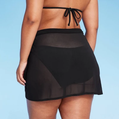Women's Mesh Wrap Cover Up Mini Skirt - Wild Fable⢠- Image 3