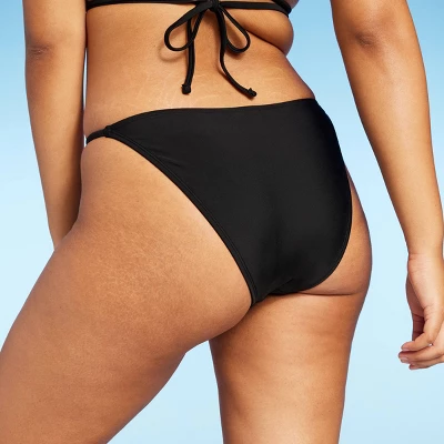 Women's Side Tab Extra Cheeky High Leg Bikini Bottom - Wild Fable⢠Black - Image 4