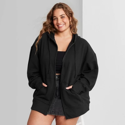 Women's Oversized Zip-Up Hoodie - Wild Fable⢠- Image 3