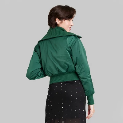 Women's Satin Bomber Jacket - Wild Fable⢠- Image 2