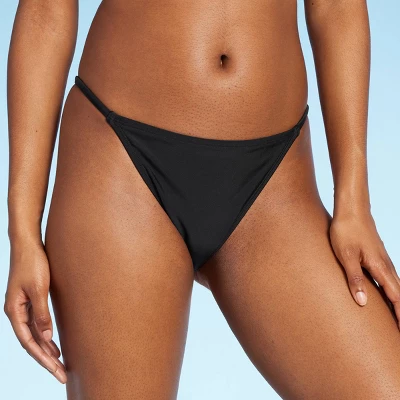 Women's Side Tab Extra Cheeky High Leg Bikini Bottom - Wild Fable⢠Black - Image 5