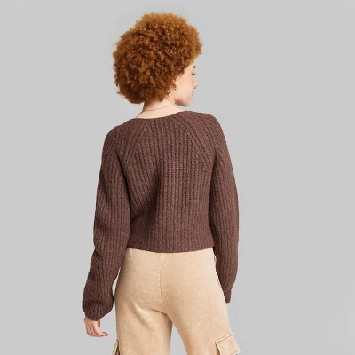 Women's Chunky Knit Wrap Sweater - Wild Fable⢠- Image 2