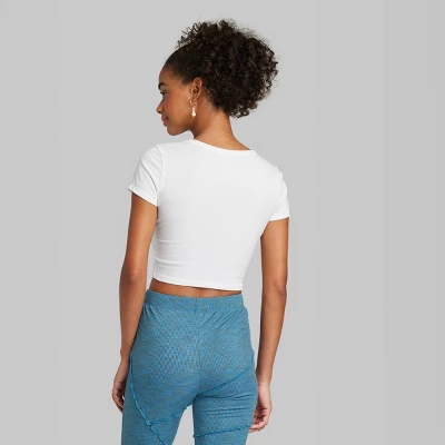 Women's Short Sleeve V-Neck 3pk Bundle T-Shirt - Wild Fable⢠White - Image 2