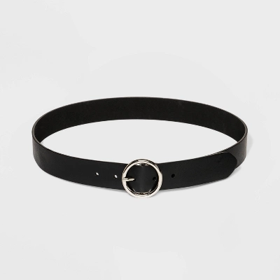 Women's Round Buckle Belt - Wild Fable⢠Black - Image 2