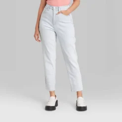 Women's Super-High Rise Curvy Tapered Jeans - Wild Fable™ Ultra Light Wash