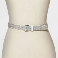 Women's Rhinestone Belt - Wild Fable⢠White