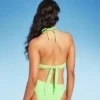 Women's Terry Textured U-Neck Multi-Way Bralette Bikini Top - Wild Fable™ Tropical Green