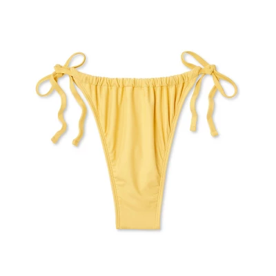 Women's Side-Tie Ultra High Leg Adjustable Coverage Bikini Bottom - Wild Fable⢠Yellow - Image 8