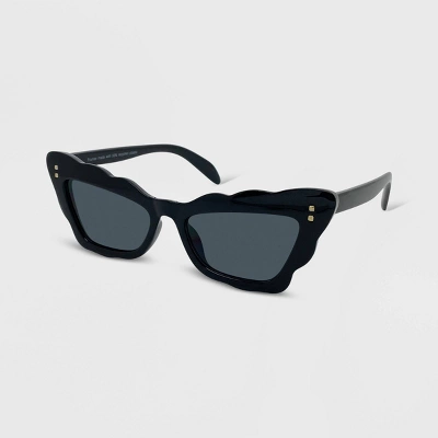 Wavy Cateye Sunglasses - Wild Fable⢠Black