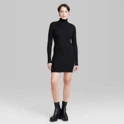 Women's Long Sleeve Bodycon Mini Sweater Dress - Wild Fableā¢