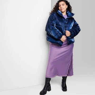 Women's Iridescent Shine Duvet Puffer Jacket - Wild Fable⢠- Image 4