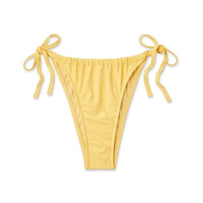 Women's Side-Tie Ultra High Leg Adjustable Coverage Bikini Bottom - Wild Fable⢠Yellow - Image 7