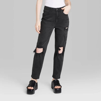 Women's Super-High Rise Tapered Jeans - Wild Fable⢠Black Denim