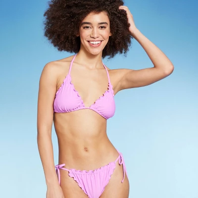 Women's Ruffle Triangle Bikini Top - Wild Fable⢠- Image 2
