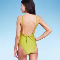 Women's Ring Front Cut Out One Piece Swimsuit - Wild Fable⢠Green