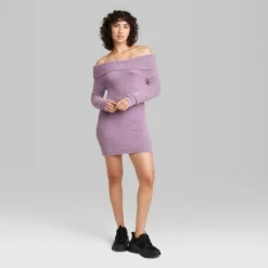 Women's Long Sleeve Mini Sweater Dress - Wild Fableā¢