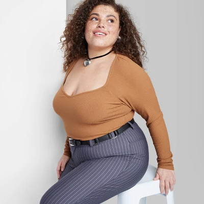 Women's Long Sleeve Sweetheart Neck Seamless Shirt - Wild Fable⢠- Image 4