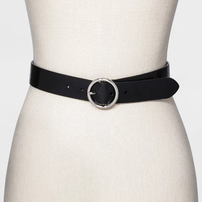 Women's Round Buckle Belt - Wild Fable⢠Black
