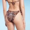 Women's Cut Out Strappy Side-Tie Extra High Leg Extra Cheeky Bikini Bottom - Wild Fable™ Multi Animal Print
