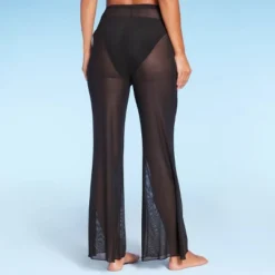 Women's Mesh Cover Up High Waist Flare Pants - Wild Fableā¢